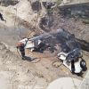 مرگ دلخراش 4 سرنشین پیکان وانت در میان شعله های آتش | عکس از : حمید چنارانی