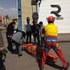 نجات کارگر ساختمانی از ارتفاع 8 متری