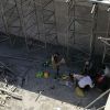 نجات کارگر ساختمان از درون استخر درحال ساخت