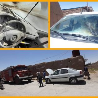 آتش نشانی نیشابور - انفجار پاور بانک موجب آتش سوزی خودرو شد