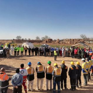 آتش نشانی نیشابور - آتش نشانان نیشابور در مانور زلزله حضور فعال داشتند