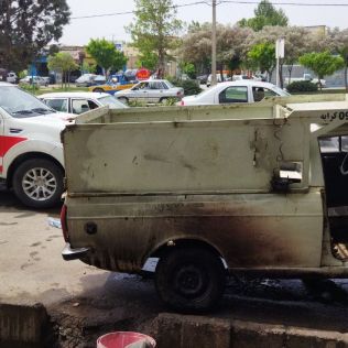 آتش نشانی نیشابور - حریق وانت پیکان 