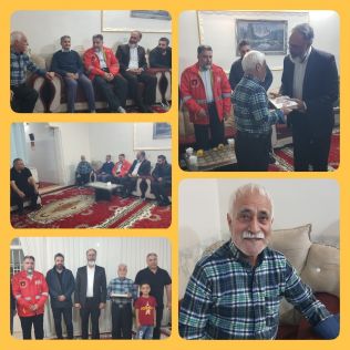 آتش نشانی نیشابور - تجلیل مدیران سازمان آتش نشانی از جانباز دوران دفاع مقدس به مناسبت روز جانباز