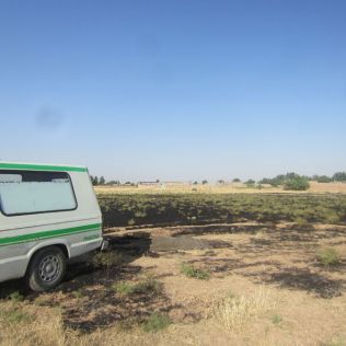 آتش نشانی نیشابور - آتش زدن سفالی زار و فوت مزرعه دار با هم توام شد