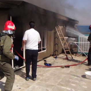 آتش نشانی نیشابور - آتش سوزی منزل مسکونی