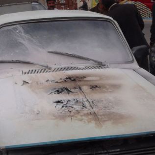 آتش نشانی نیشابور - آتش سوزی خودرو پیکان