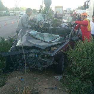 آتش نشانی نیشابور - خواب آلودگی راننده همسرش را به خواب ابدی برد