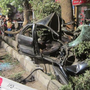 آتش نشانی نیشابور - برخورد زانتیا با درخت