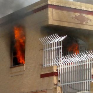 آتش نشانی نیشابور - آتش سوزی منزل مسکونی