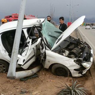 آتش نشانی نیشابور - انحراف به چپ خودرو 206