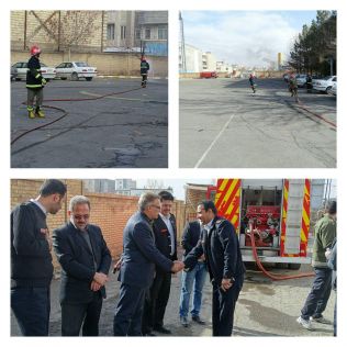 آتش نشانی نیشابور - حضور شهردار محترم و معاونت خدمات شهری در بازدید از مسابقه آبرسانی گرامیداشت شهدای انفجار قطار.