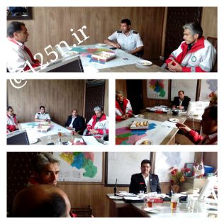 آتش نشانی نیشابور - جلسه هماهنگی نیروهای عملیاتی آتش نشانی و هلال احمر