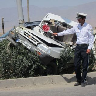 آتش نشانی نیشابور - تصادف دو دستگاه خودرو پراید 