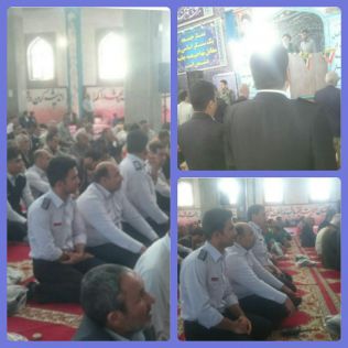 آتش نشانی نیشابور - حضور آتش نشانان نیشابور در مراسم عبادی سیاسی نماز جمعه