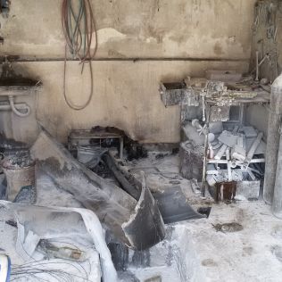 آتش نشانی نیشابور - آتش سوزی و انفجار گاز مایع دو مصدوم بر جای گذاشت