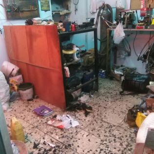 آتش نشانی نیشابور - آتش سوزی مغازه قفل سازی اتومبیل مهار شد