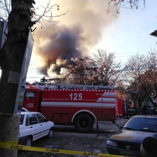 آتش نشانی نیشابور - آتش سوزی آزمایشگاه تشخیص طبی