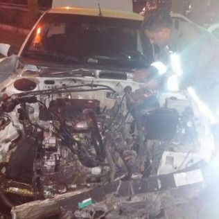 آتش نشانی نیشابور - سرعت بالای خودرو حادثه آفرید