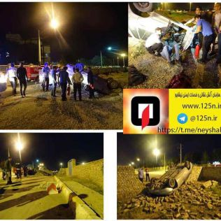 آتش نشانی نیشابور - واژگونی خودرو